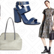 Windowpane Faux Wrap Skirt, $149 | Haircalf Tote, $149 | Tall Ankle-Strap Sandals, $89 | Medallion Shirt Dress, $91 | Faux Wrap Fit-and-Flare Dress, $79